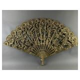 Vtg. Burwood Products Co. Gold Wall Fan #4402