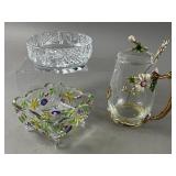 Arc Intl. & Kinsale Crystal & Hand Painted Dish
