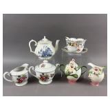 Vtg Ceramic & Porcelain Floral Tea & Coffee Pieces