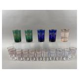 Vtg Moroccan Etched Tea Glasses & More
