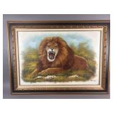 Vtg Signed & Framed Wildlife Painting