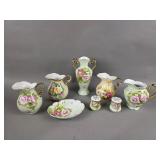 Lefton China Vase Pitchers, S&P Shakers, & Dish