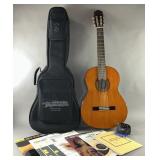 Yamaha CG-100A Acoustic Guitar, Case, Tuner & More