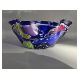 Signed Stephen Rich Nelson Hand-Blown Glass Bowl