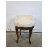 Vintage Queen Anne-style Swivel Vanity Stool