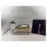 Vintage Vinyl Records & Record Stand - R&B & More