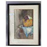 MCM Watercolor Still Life Signed By Artist C.
