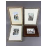 Framed Cityscape Art Prints & Watercolors