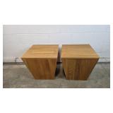 Oak Storage Accent tables