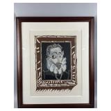 Framed/Signed Pablo Picasso Man with Ruff