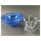 Kosta Boda Crystal Bowl & Orrefors Crystal Bowl