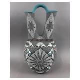 Native American Acoma Pueblo Fine Line Vase