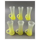 Vtg. Limecello Italian Matte Handled Shot Glasses