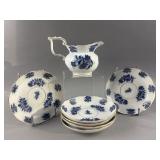 Vtg Herend Meissen Blue Floral Ware