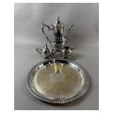 WM Rogers Silver Plated Tea Set