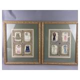 Framed Vtg Style Victorian Dress Illustrations