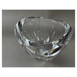 Signed Orrefors Sweden Crystal Mirror Bowl