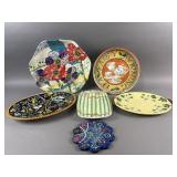 Colorful Hand Painted Ceramic Plates & Dishes