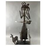 Signed Handcrafted Haitian Metal Sculpture