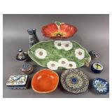 Hand Painted Floral & Colorful Ceramic Pieces