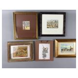 Framed Miniature Scenic Artwork & More
