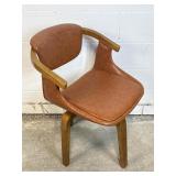 Art Leon MCM Swivel Upholstered Dining Chair