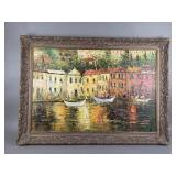 Signed Joey H. Mediterranean Oil on Canvas