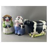 Ceramic Cow Cookie Jars Sakura, Design Pac & More
