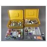 Sewing Storage Boxes W/ Thread, Buttons & More