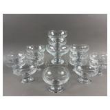 Vtg Clear Glass Dessert Bowls