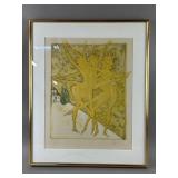 Vtg. Surrealist Intricate Sketching by Artist