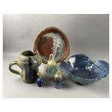 Signed Handmade Studio Art Pottery Pieces