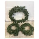 3 Vtg Bare Christmas Wreaths