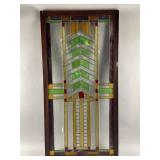 Vtg Frank Lloyd Style Stained Glass Panel