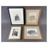Framed Architectural & Landmark Art Pieces