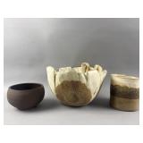 Signed Handcrafted Studio Art Pottery Bowls
