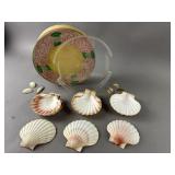 Natural Scallop Baking Shells/Serving Platter Set