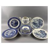 Vtg Homer Laughlin & Countryside Blue Willow Ware
