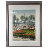 Lithograph Fanch Ledan "Le Jardin Des Tuileries"