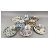 Lefton and More China Tea Cups and Snack Plates