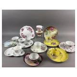 Vtg & Antique Porcelain Tea Cups & Saucers