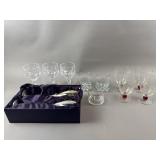 Vtg Crystal Cut Goblets, Etched Stemware & More