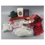 Vtg Christmas Ornaments, Table Decor & More