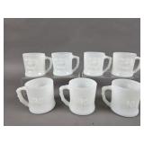 Vintage Fire-King "Grog" Milk Glass Mugs