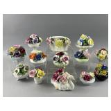 Vtg Hand-painted Fine Bone China Floral Posies