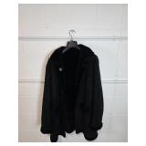 Black Fur and Leather Coat