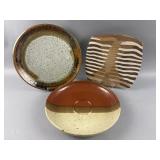 Signed Earthy Mid Century Artisanal Stoneware