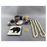 Vintage Shell Necklaces, Animal Figurines & More