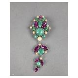 Christian Dior Bijoux 1967 Rinestone Brooch