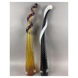 Hand Blown Twisted Art Decorative Pieces